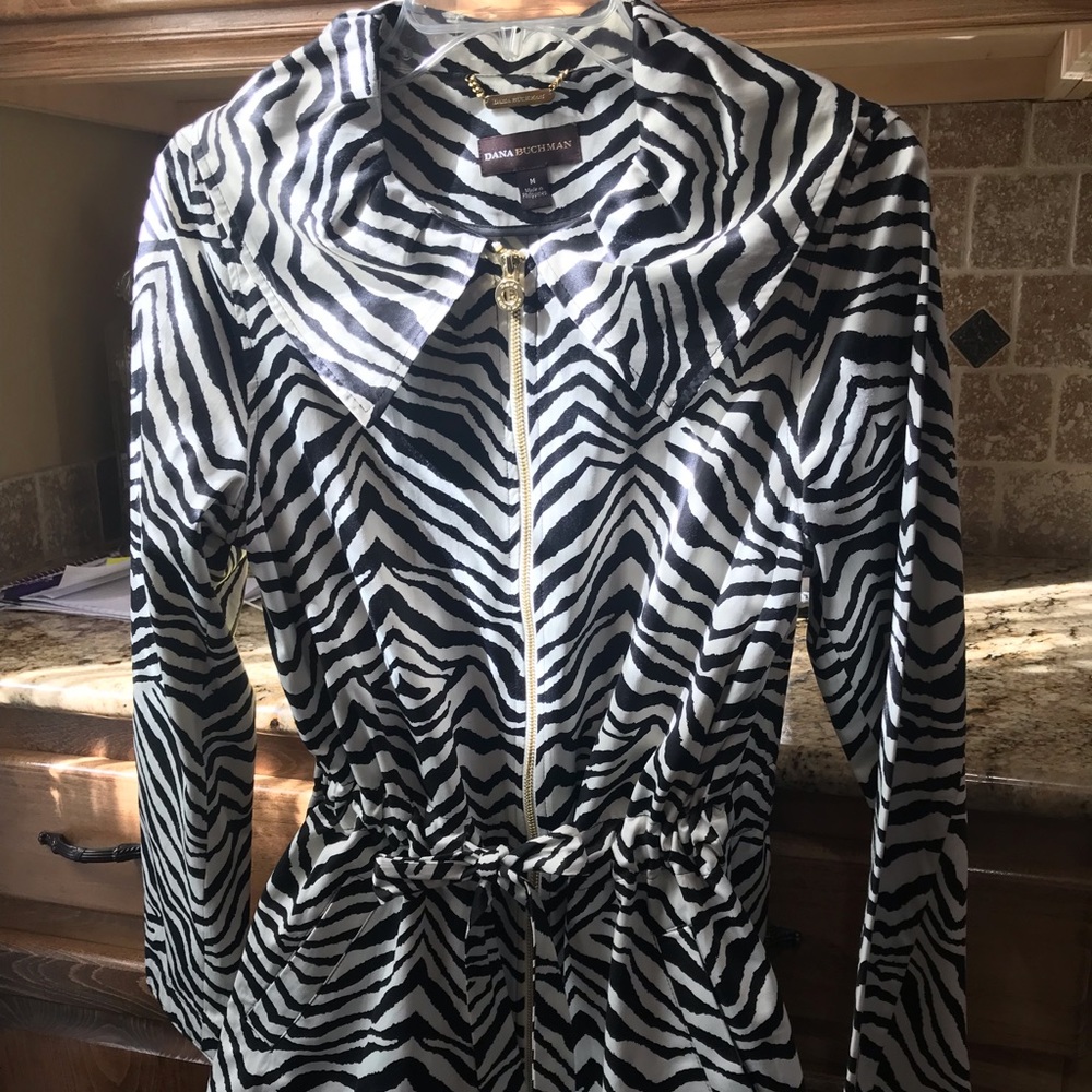 Dana Buchman zebra print  jacket size M